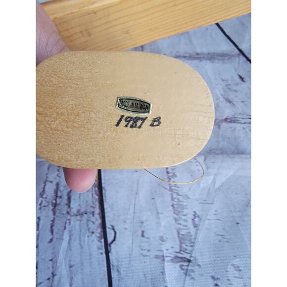 Vintage Wood Feri Nativity Mary Joseph Jesus Wood Figure Set Ornament In Stable - Picture 7 of 9